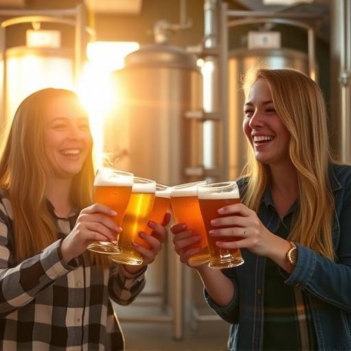 Screenshot of a promotional video for a local brewery.