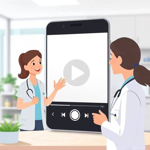 Still from an animated explainer video demonstrating a new healthcare application's features.